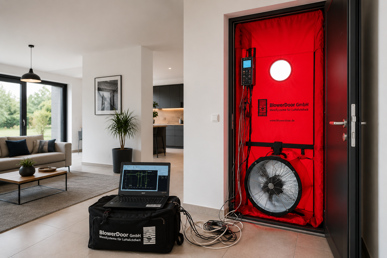 Infiltrométrie (Blower Door test)